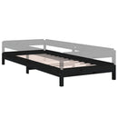 stabelbar seng 75x190 cm massivt fyrretræ sort