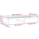 daybed uden madras 90x200 cm massivt fyrretræ