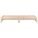 daybed med udtræk 2x(90x200) cm massivt fyrretræ