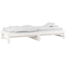 daybed med udtræk 2x(90x200) cm massivt fyrretræ hvid
