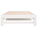 daybed med udtræk 2x(90x200) cm massivt fyrretræ hvid