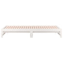 daybed med udtræk 2x(80x200) cm massivt fyrretræ hvid