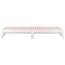 daybed med udtræk 2x(80x200) cm massivt fyrretræ hvid