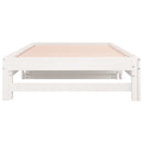 daybed med udtræk 2x(80x200) cm massivt fyrretræ hvid