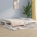daybed med udtræk 2x(80x200) cm massivt fyrretræ hvid