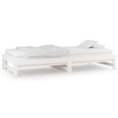 daybed med udtræk 2x(90x190) cm massivt fyrretræ hvid