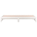 daybed med udtræk 2x(90x190) cm massivt fyrretræ hvid