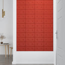 Væghovedgærde 12 pcs Rød 30 x 15 cm Faux læder