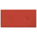 Væghovedgærde 12 pcs Rød 30 x 15 cm Faux læder