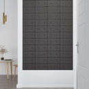 Væghovedgærde 12 pcs Grå 30 x 15 cm Faux læder