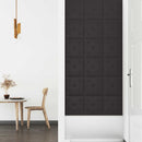 Væghovedgærde 12 pcs Sort 30 x 30 cm Faux læder