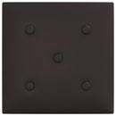 Væghovedgærde 12 pcs Sort 30 x 30 cm Faux læder