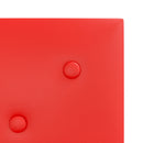 Væghovedgærde 12 pcs Rød 30 x 30 cm Faux læder