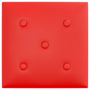 Væghovedgærde 12 pcs Rød 30 x 30 cm Faux læder