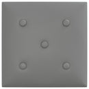 Væghovedgærde 12 pcs Grå 30 x 30 cm Faux læder
