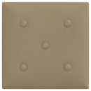 Væghovedgærde 12 pcs Cappuccino 30 x 30 cm Faux læder