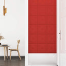 Væghovedgærde 12 pcs Vinrød 30 x 30 cm Faux læder