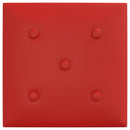 Væghovedgærde 12 pcs Vinrød 30 x 30 cm Faux læder