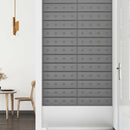 Væghovedgærde 12 pcs Grå 60 x 15 cm Faux læder