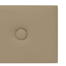Væghovedgærde 12 pcs Cappuccino 60 x 15 cm Faux læder