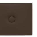 Væghovedgærde 12 pcs Brun 60 x 15 cm Faux læder