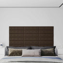Væghovedgærde 12 pcs Brun 60 x 15 cm Faux læder