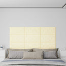 Væghovedgærde 12 pcs Creme 60 x 30 cm Faux læder