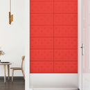 Væghovedgærde 12 pcs Rød 60 x 30 cm Faux læder