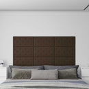 Væghovedgærde 12 pcs Brun 60 x 30 cm Faux læder