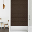 Væghovedgærde 12 pcs Brun 60 x 30 cm Faux læder