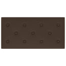 Væghovedgærde 12 pcs Brun 60 x 30 cm Faux læder