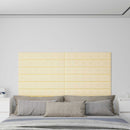 Væghovedgærde 12 pcs Creme 90 x 15 cm Faux læder
