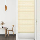 Væghovedgærde 12 pcs Creme 90 x 15 cm Faux læder