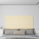 Væghovedgærde 12 pcs Creme 90 x 30 cm Faux læder