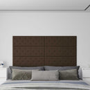 Væghovedgærde 12 pcs Brun 90 x 30 cm Faux læder
