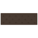 Væghovedgærde 12 pcs Brun 90 x 30 cm Faux læder