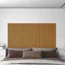 Væghovedgærde 12 pcs Brun 60 x 15 cm Fløjl