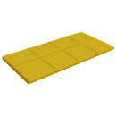 Væghovedgærde 12 pcs Gul 60 x 30 cm Fløjl