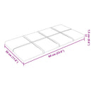 Væghovedgærde 12 pcs Gul 60 x 30 cm Fløjl