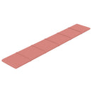 Væghovedgærde 12 pcs Lyserød 90 x 15 cm Fløjl