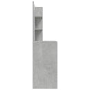 makeupbord med spejl 74,5x40x141 cm betongrå