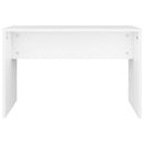 skammel til makeupbord 70x35x45 cm konstrueret træ hvid