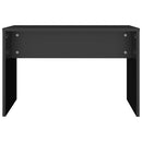 skammel til makeupbord 70x35x45 cm konstrueret træ sort