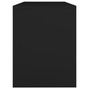 skammel til makeupbord 70x35x45 cm konstrueret træ sort