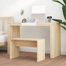 skammel til makeupbord 70x35x45 cm konstrueret træ sonoma-eg