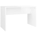 skammel til makeupbord 70x35x45cm konstrueret træ hvid højglans