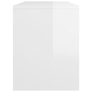 skammel til makeupbord 70x35x45cm konstrueret træ hvid højglans