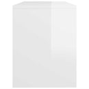 skammel til makeupbord 70x35x45cm konstrueret træ hvid højglans