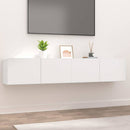 tv-skabe 2 stk. 80x30x30 cm konstrueret træ hvid
