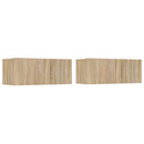 tv-skabe 2 stk. 80x30x30 cm konstrueret træ sonoma-eg